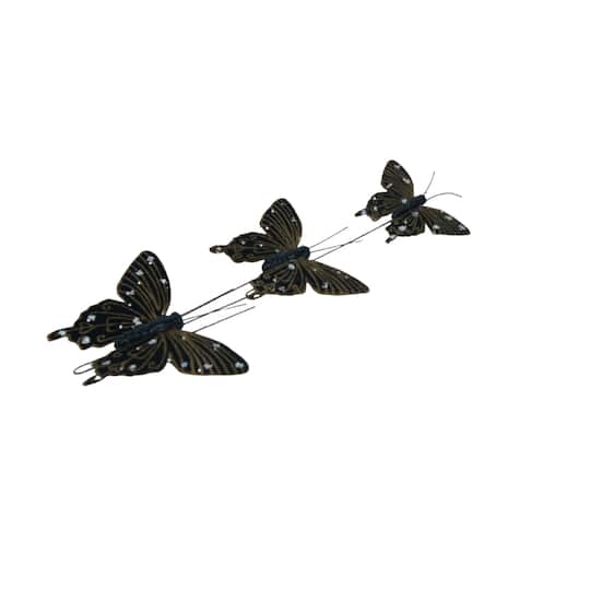 Glitter & Gold Butterfly Accents, 3ct. by Ashland®